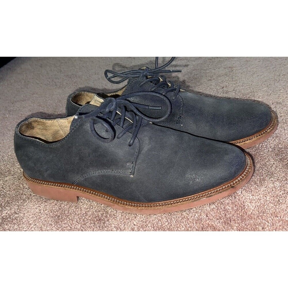 Ralph Lauren Polo Mens Size 9 D Torrington Blue Suede Oxfords